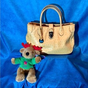 Pre-loved Dooney & Bourke Ostrich Embossed Leather Tote